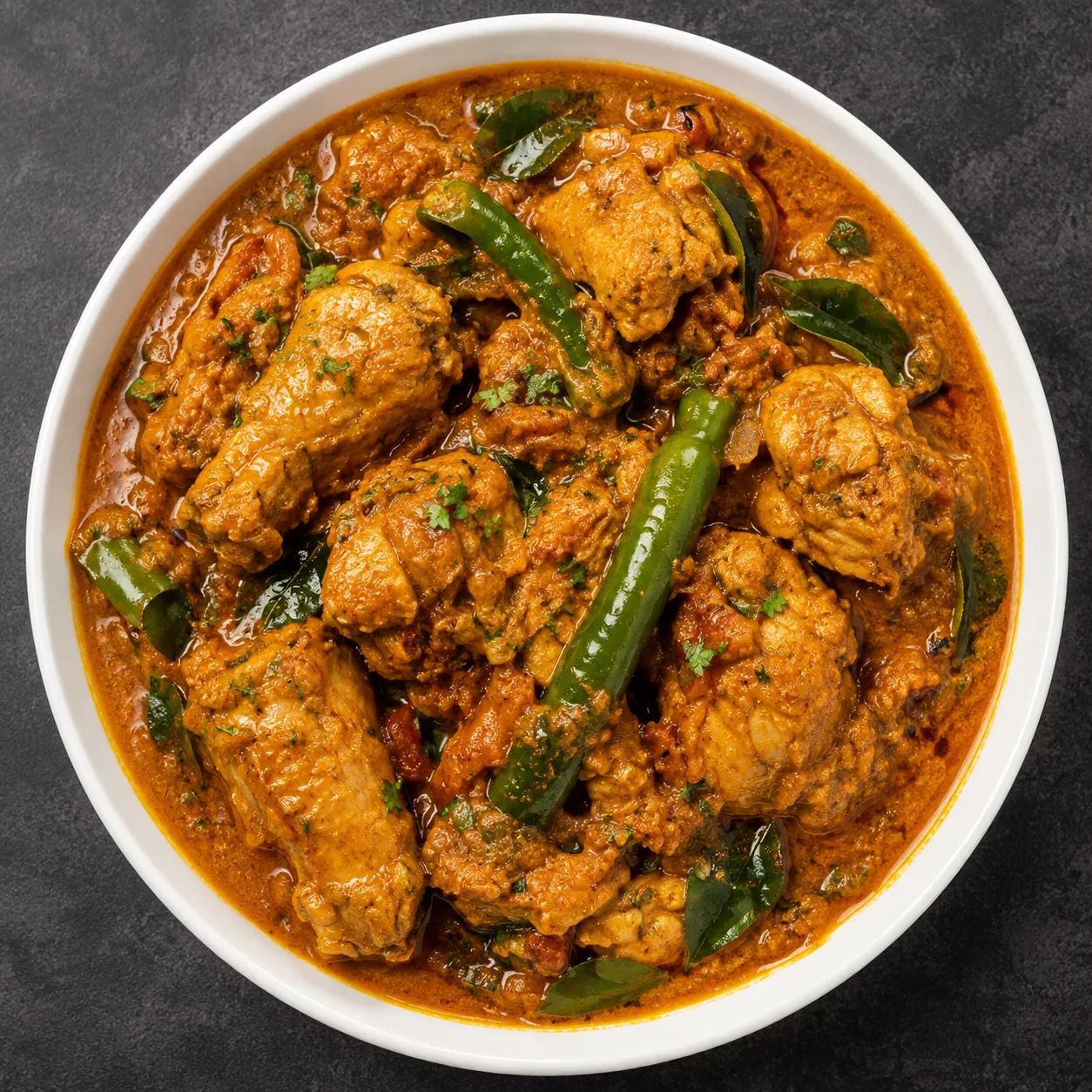 Nepali chicken curry with dried red chillies packed for takeout from Southside Hakka & Momo House, London ON